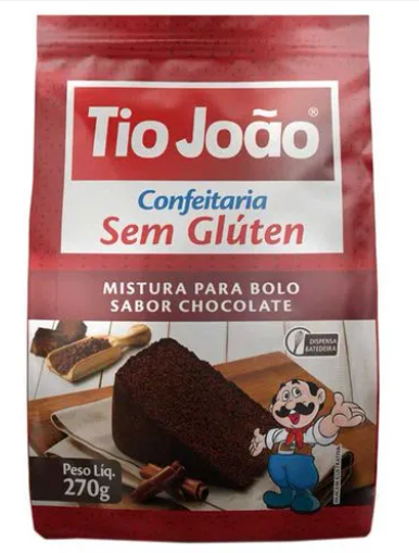 MIST.BOLO TIO JOAO 270G CHOCOLATE S/GLUTEN