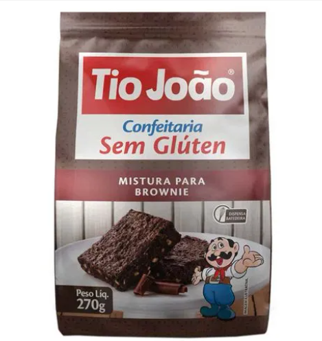 MISTURA BOLO TIO JOAO 270G BROWNIE SEM GLUTEN