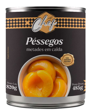 PÊSSEGO METADES EM CALDA CHEF ALL 485G
