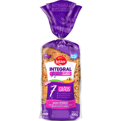 PAO LEKKER LIGHT 400 G 7 GRAOS