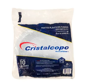 PRATO DESC CRISTALCOPO FUNDO 18CM C/10