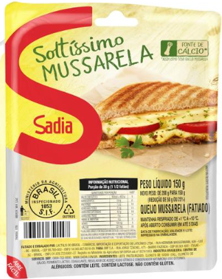 QUEIJO MUSSARELA FATIADA SADIA 150G