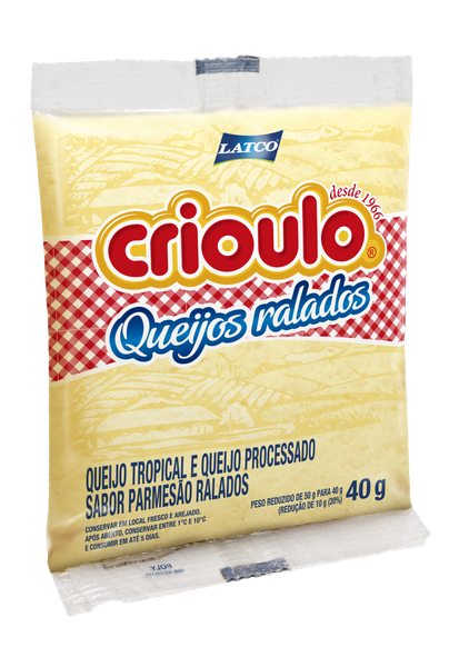 QUEIJO PARMESAO RALADO CRIOULO 40G