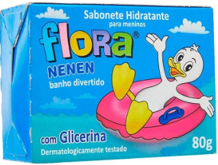SABONETE FLORA NENEN AZUL 80G