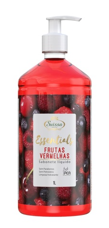 SABONETE  LIQUIDO SUISSA ESSENTIALS 1L FRUTAS VERMELHAS
