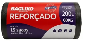SACO LIXO BAGLIXO REFORC 200L