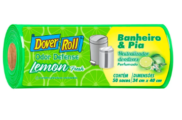 SACO LIXO DOVER-ROLL ODOR DEF.40UN BAN/PIA LEMON