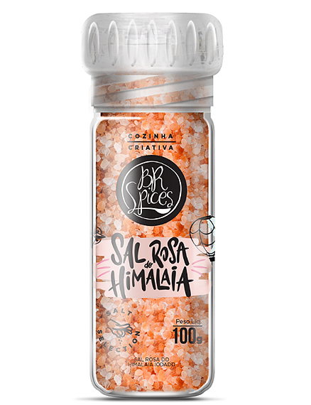 SAL ROSA HIMALAIA BR SPICES COM MOEDOR 100G