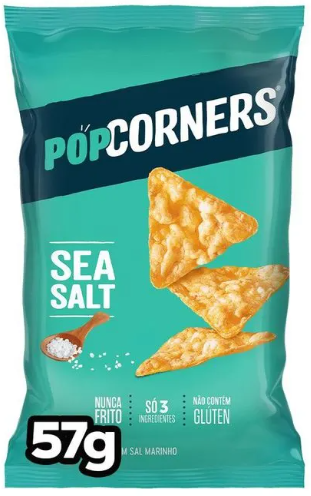 SALGADINHO MILHO POPCORNERS SEA SALT 57G