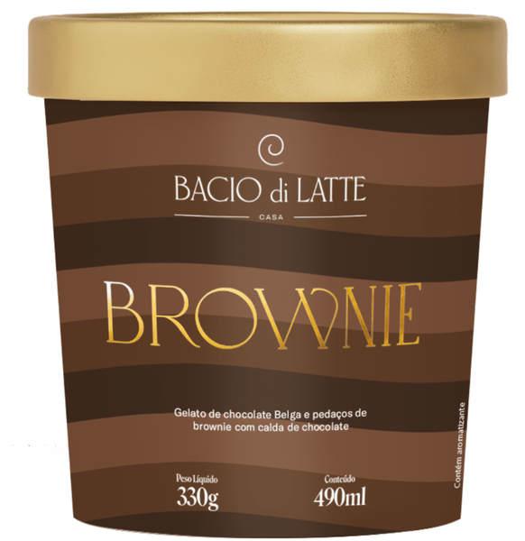 SORVETE BACIO DI LATTE 490ML BROWNIE
