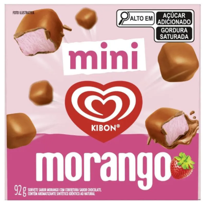 SORVETE KIBON MINI MORANGO 92G
