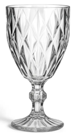 TACA DE VIDRO DIAMOND SEU LAR 340ML
