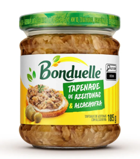 TAPENADE BONDUELLE AZEITONA E ALCACHOFRA 185G