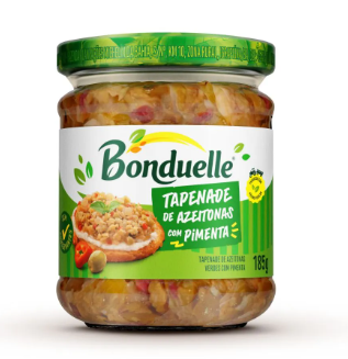 TAPENADE BONDUELLE AZEITONA E PIMENTA 185G