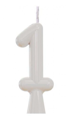 VELA TUBULAR LISA BRANCO N.1