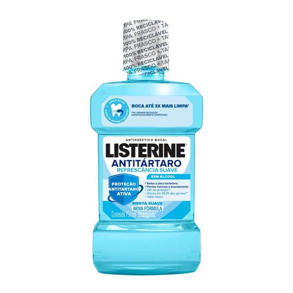 ANTI SEPTICO LISTERINE ANTI TARTARO S ALCOOL 250ML