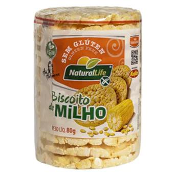 BISCOITO NATURAL LIFE MILHO 80G