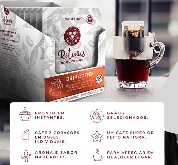 CAFE 3 CORACOES RITUAIS MICROLOTES RAROS 10G