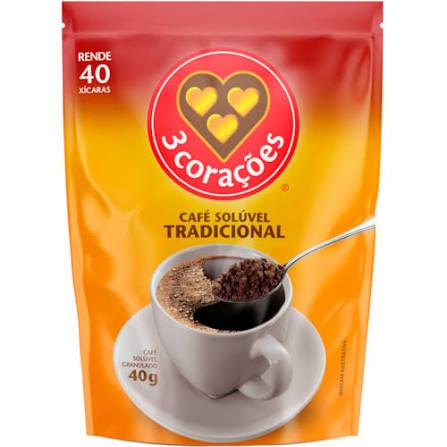 CAFE 3 CORACOES SOLUVEL ECON TRADICIONAL SC 40G