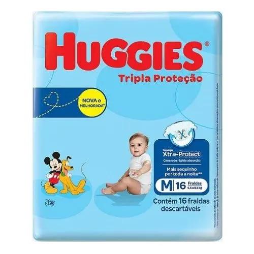 FRALDA HUGGIES M 16UN