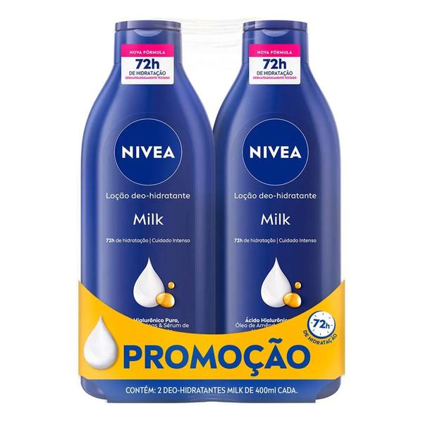 KIT LOCAO NIVEA MILK 400ML