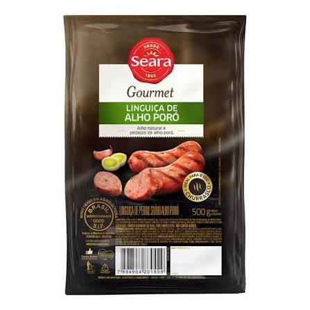 LINGUICA SEARA GOURMET PERNIL COM ALHO PORO 500G