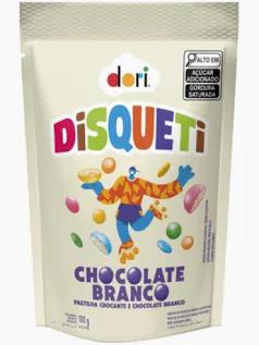 PASTILHA DORI DISQUETI CHOCOLATE BRANCO 100G