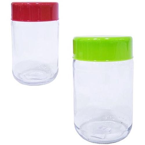 POTE DE VIDRO 600ML COM 2PCS