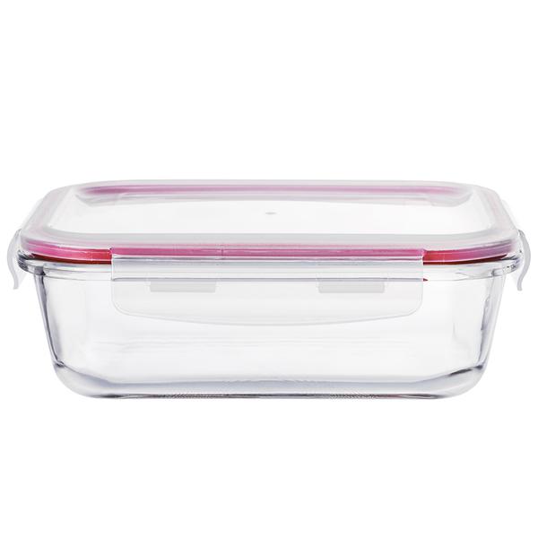 POTE VIDRO QUADRADO COM TAMPA 640ML