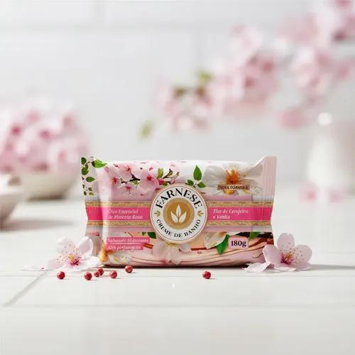 SABONETE FARNESE FLOR DE CEREJ E VANILLA 180G