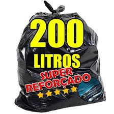 SACO BIG LIXO SUPER REFORCADO PRETO 200L