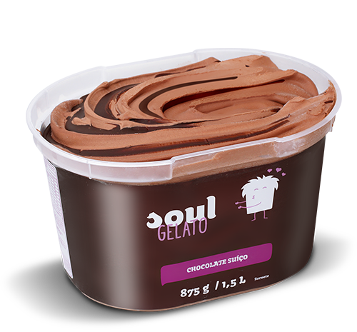 SORVETE SOUL GELATO CHOCOLATE SUICO 1L