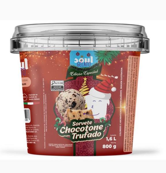 SORVETE SOUL GELATO CHOCOTONE TRUFADO 1.6L