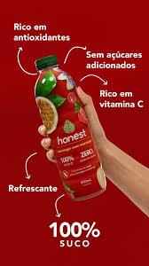 SUCO HONEST MORANGO COM MARACUJA 900ML
