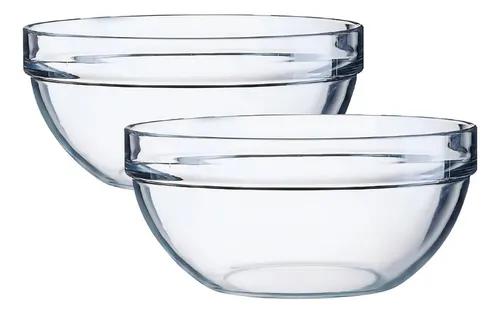 TIGELA SOBREMESA VIDRO TRANSP 2PCS
