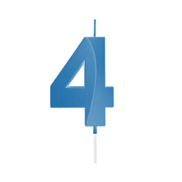 VELA TIO FESTINHAS GOLD PALITO AZUL N 4