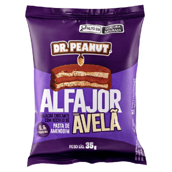 ALFAJOR DR PEANUT 35G ZERO AVELA