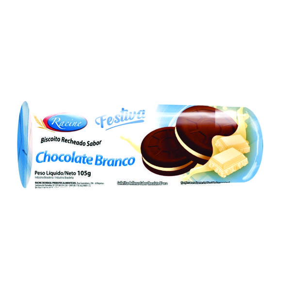 BISC RECH RACINE 105G CHOC BRANCO