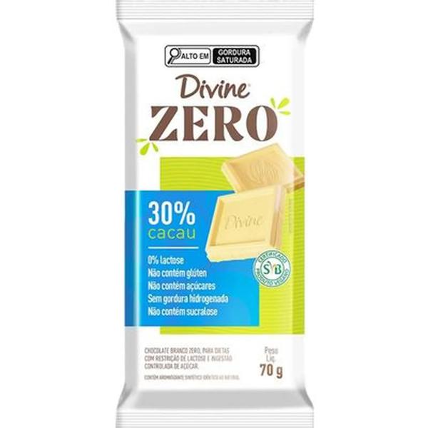 CHOC DIVINE 70G ZERO BRANCO 30%