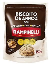 BISCOITO DE ARROZ INTEGRAL COM GERGELIM,