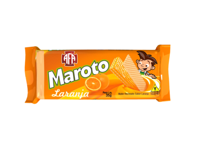 BISCOITO WAFER AFA LARANJA MAROTO 35G