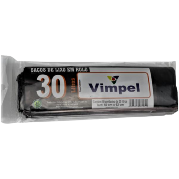 SACO DE LIXO EM ROLO PRETO VIMPEL PERS.