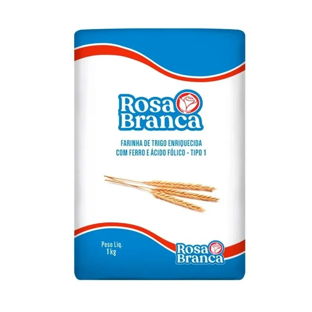 FARINHA DE TRIGO ROSA BRANCA SEM FERMENTO 1KG