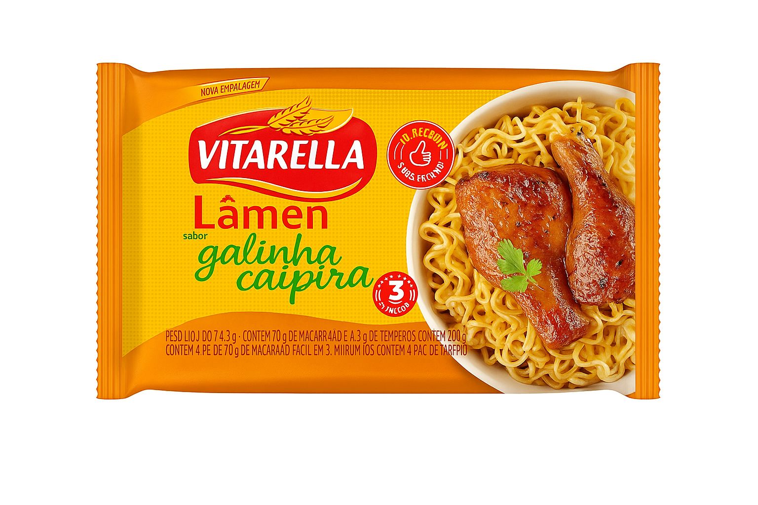 MAC VITARELLA LAMEN 74,3G GALINHA CAIPIRA