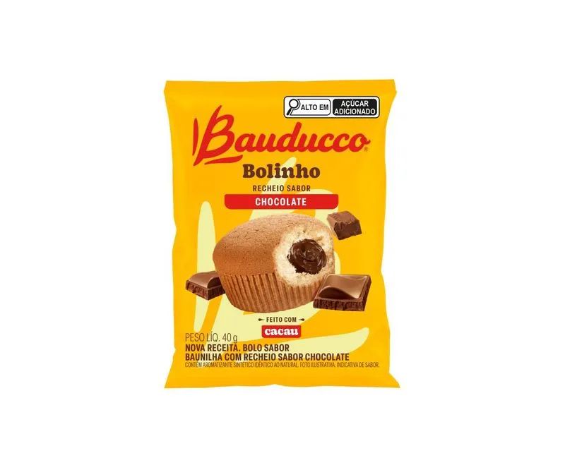BOLINHO BAUDUC 40G BAUNILHA CHOCOLATE