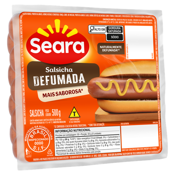 SALSICHA DEFUMADA SEARA 500G