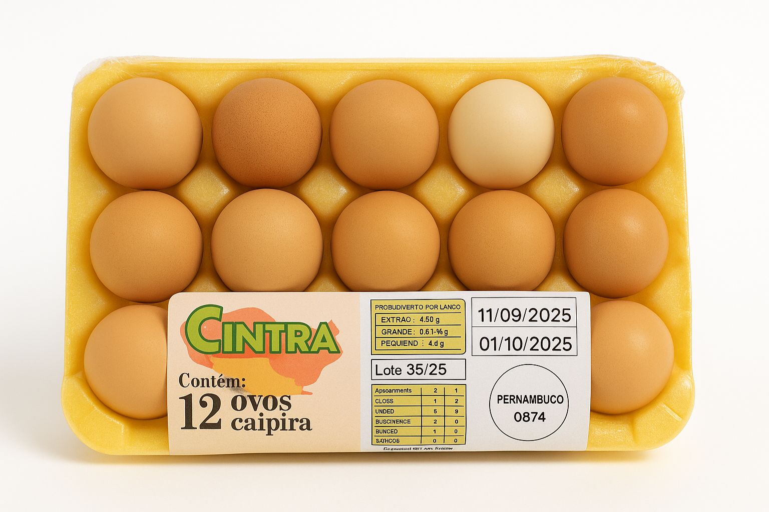 OVOS CAIPIRA CINTRA BDJ 12UN