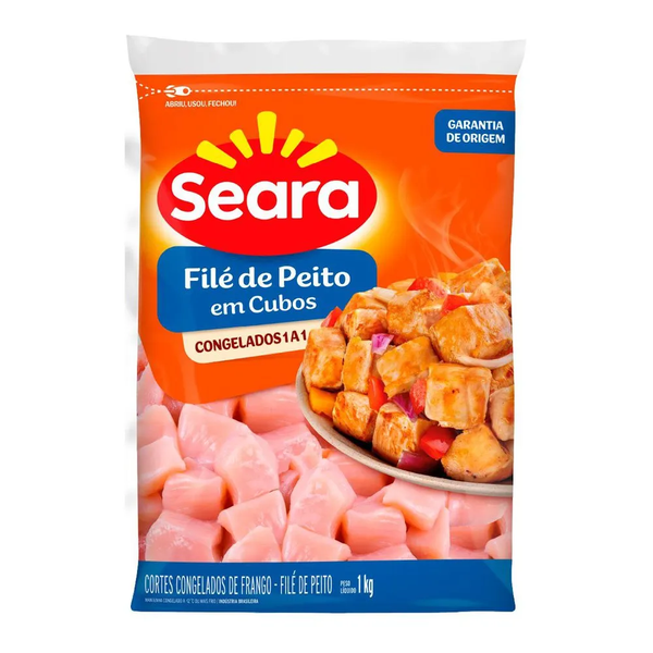 FILE DE PEITO SEARA EM CUBOS IQF 1KG
