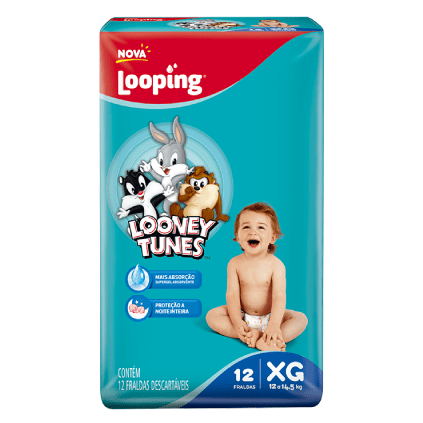 FRALDA D LOOPING L TUNES JUMBI XG C/12U
