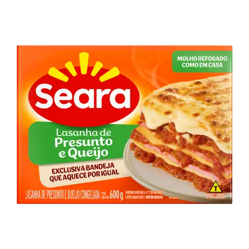 LASANHA DE PRESUNTO E QUEIJO SEARA 600G